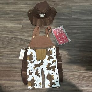 Cowboy Costume Set for Kids - Brown and White